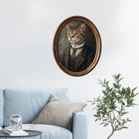 Magnifique Lampe vintage chat en relief trompe l'oeil