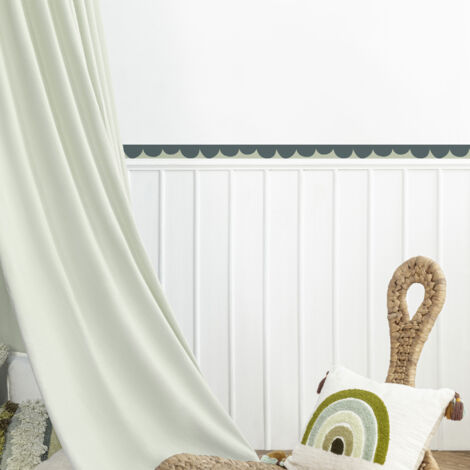 Frise décorative adhésive, festonnée irrégulier vert, motif géométrique, enfant, 5 cm X 300 cm (1/5)