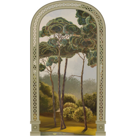 Décor mural panoramique arche forêt – Intissé préencollé multicouleur 154cm x 80cm – Décoration intérieure rapide et simple à poser – Plage (1/5)