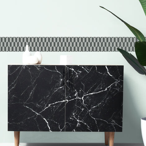 Frise adhésive Bjerkvik, 15x300cm, losange gris clair/foncé, décorative, autocollante (1/2)