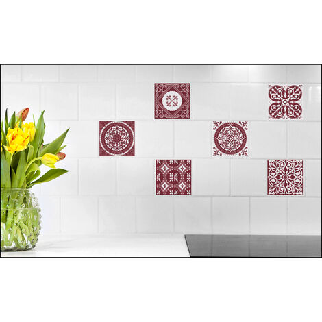 Autocollant Carrelage Vintage - Film Adhésif Pour Cuisine/Salle De Bain - Motif Français - Neuf