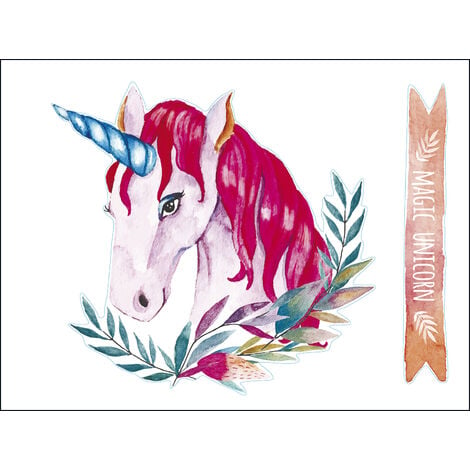 Sticker mural enfant Licorne magique