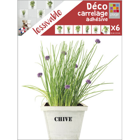 Stickers adhésifs aromatiques 15x15cm pour carrelage mural - Lavable et réutilisable