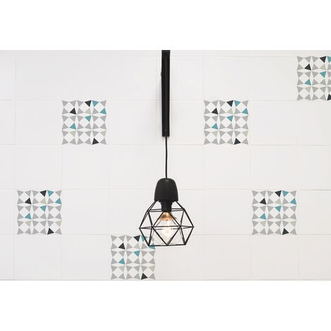 Sticker carrelage adhésif décoratif scandinave moderne, 6 pièces, 15 cm X 15 cm. Autocollant pour carrelage mural, style scandinave moderne. (1/4)