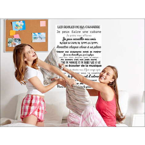 Autocollant Mural Citation Vinyle - Déco Chambre Fille 'Tout Ce Que Les Garçons Peuvent Faire' (Modèle K26)