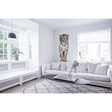 Sticker Autocollant Tigre Photo Réaliste 60x170cm pour Amis des Animaux Décoratif Intérieur/Extérieur (1/4)