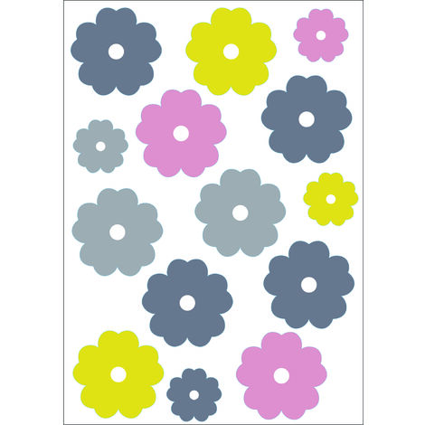 Sticker Vitre Fleurs 21x29,7cm - Décoration Vitres Électrostatique Stylisée (1/2)