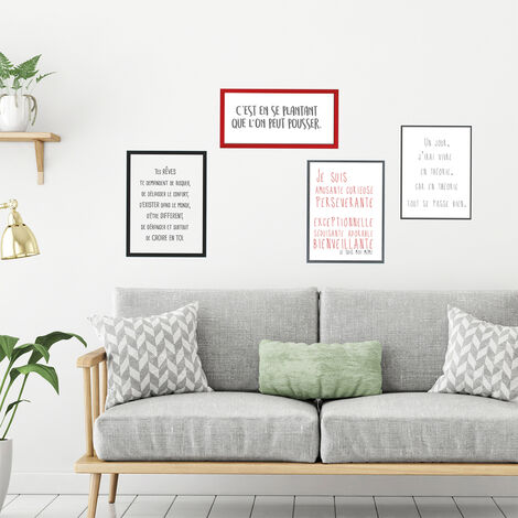 Sticker Autocollant Décoratif 48 cm X 48 cm - Motivation & Flatterie - Décorez votre Intérieur  (1/2)