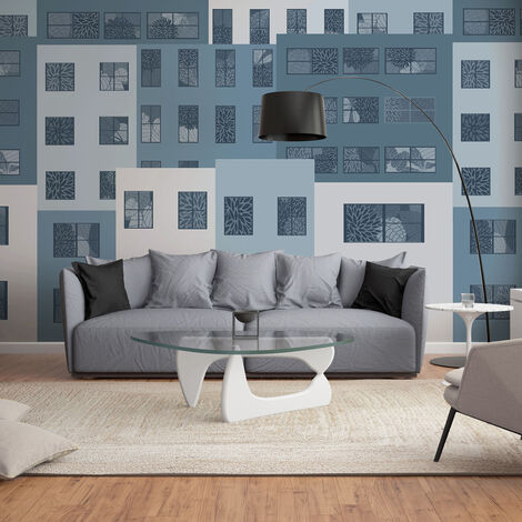Papier peint intissé graphique 270x250 cm, vue panoramique d'immeuble - Décorez votre intérieur avec style (1/5)
