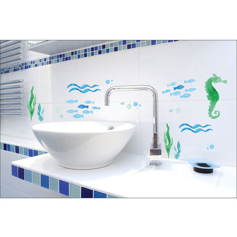 AUTOCOLLANT MURAL DE dessin animé méduses de mer décoratif bricolage créatif EUR 6,39 - PicClick FR