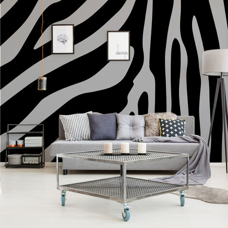 Papier peint intissé géant zèbre, 270 cm X 250 cm - Motif original pour décoration intérieure (1/3)