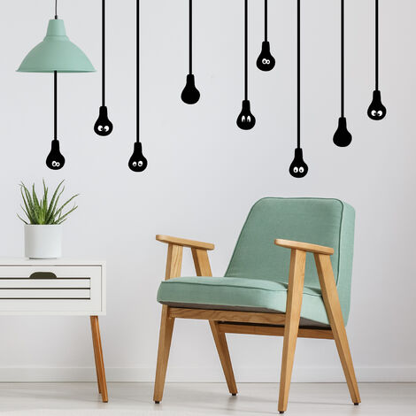 Sticker autocollant décoratif BD, ampoule avec yeux, 48x68cm - Décorez votre intérieur (1/3)