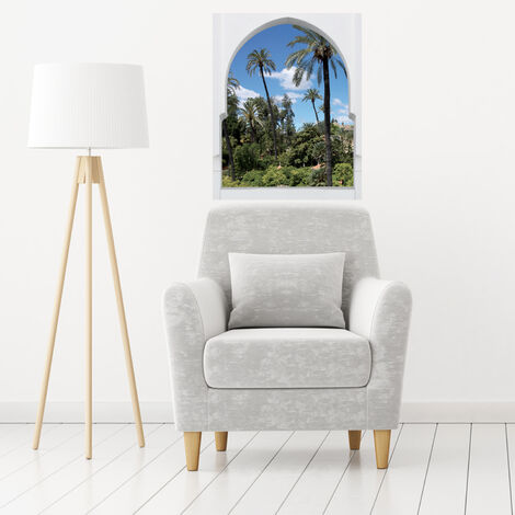 PANNEAU DÉCORATIF AJOURÉ, FENÊTRE MAROCAINE, DÉCORATION MURALE 3D, ORNEMENT, TRIPTYQUE, BLANC - Wall Art Decor