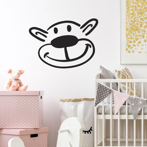 Sticker Autocollant Ourson Mignon 48x68cm - Décoratif avec Sourire Gentil (1/3)