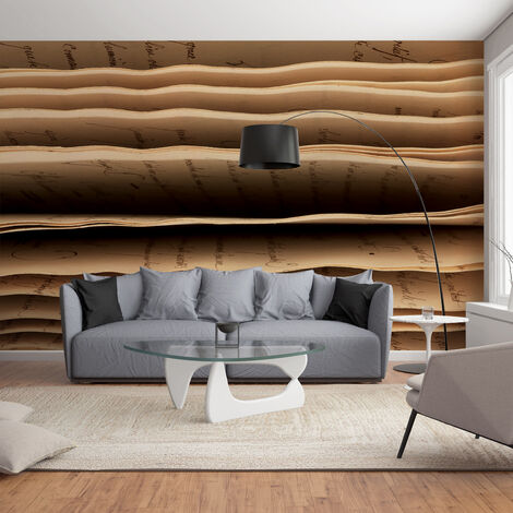 Papier peint intissé panoramique, motif manuscrit ancien, 270x250 cm : décorez votre intérieur avec style et élégance  (1/3)