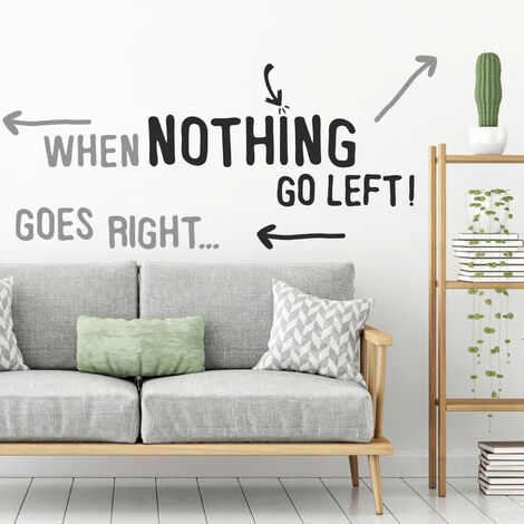 Sticker Autocollant Décoratif 24x68cm - Jeu de Mots Drôles Anglais Motivant pour Murs et Autres Surfaces (1/4)