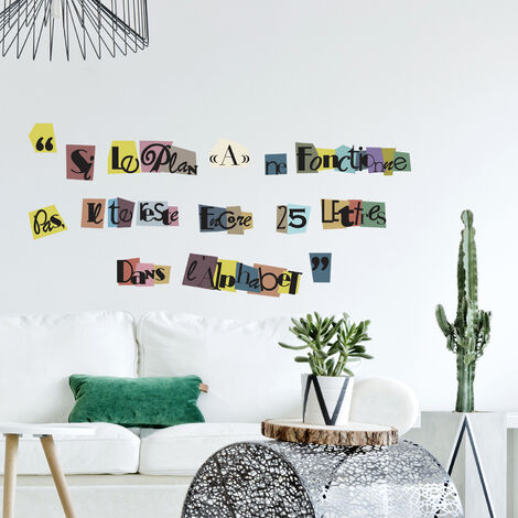 Autocollant Mural Citation Vinyle - Décoration Lettrage 'Ont Un But', Neuf Sous Emballage