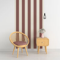 Papier peint panoramique, rayure chocolat, tendance rayure, 250 cm X 150 cm