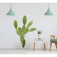 Sticker mural Cactus du Désert, 48x48cm, Autocollant, Effet Réel Garanti, Déco Intérieure Maison & Bureau