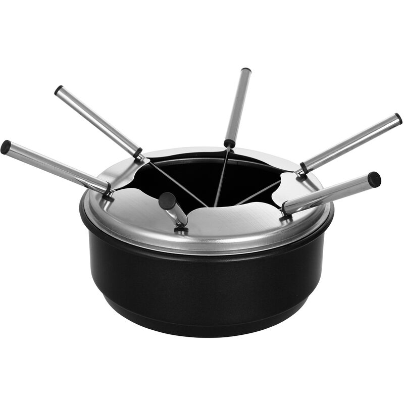 MaxxHome Appareil à raclette - Gourmet Set - 8 Personnes - Antiadhésif - Avec Ensemble à Fondue - Noir 3