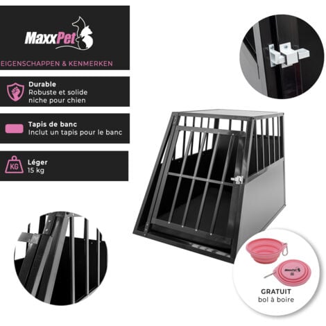 MaxxPet AutoBench pour chien - Banc de transport - Banc pour chien pour coffre de voiture - Banc 1 porte - 65x91x69cm