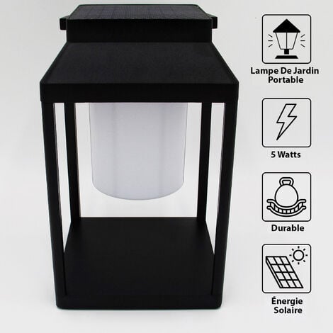 MaxxGarden Lampe solaire pour l'extérieur 15x25 cm - IP54 - Décoration de jardin - Lampe solaire extérieure - Lampe solaire avec détecteur de mouvement - Lampe solaire d'extérieur - Noir