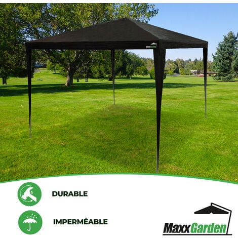 MaxxGarden Tonnelle de Jardin 3x3 m - 9m² - Pavillon - Tente de Jardin Rapide à Installer - Tente de Réception - Barnum - Anthracite