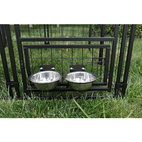 MaxxPet cage pour chien - Chenil avec Toiture - Protection Solaire - 140 x 140 x 140cm - Noir