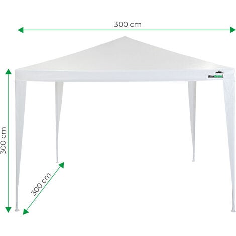 MaxxGarden Tonnelle de Jardin 3x3 m - 9m² - Pavillon - Tente de Jardin Rapide à Installer - Tente de Réception - Barnum - Blanc