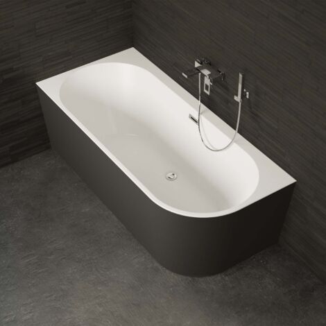 Vasca freestanding - Capri 170 gauche noire - Nera - 170 x76 x58 cm, by SPALINA