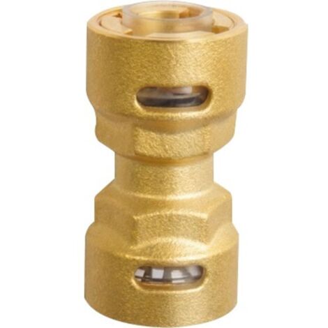 Plombservice – Raccord rapide frigorifique droit femelle-femelle 5/8'' – Pression 45 bar – Température -40°C à +120°C – Corps en bronze