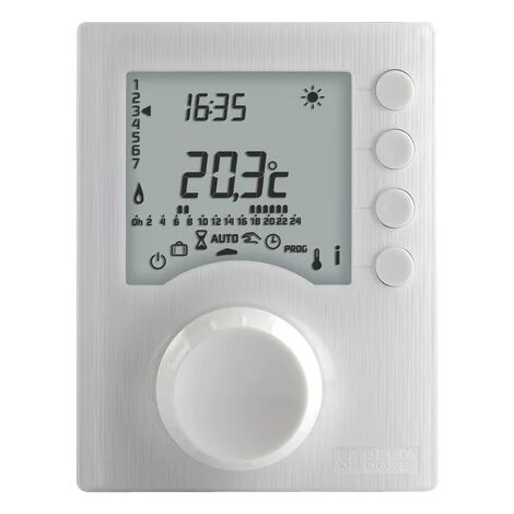 Delta Dore – Thermostat de chaudière TYBOX 117 – Alimentation par piles – Afficheur LCD – Régulation PID – Plage de réglage 5 à 30 °C
