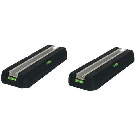 Support rubberfoot anti-vibratiles 400 x 160 x 55 – Pour groupes de climatisation jusqu'à 500 kg – Visserie incluse – Lot de 2 – Climaconcept