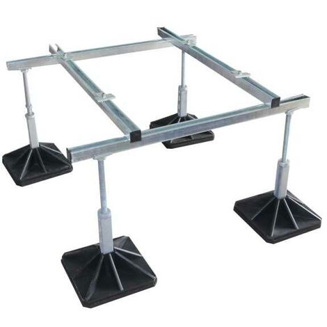 Support heavy foot 1000x1300x400 mm – Acier galvanisé – Montage sans perforation – Pour climatiseurs et groupes froids toiture – Climaconcept