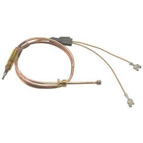 Plombservice – Thermocouple dérivation 600mm – 2 fiches femelles – Contrôle de flamme pour chaudières – Compatible avec systèmes de chauffage