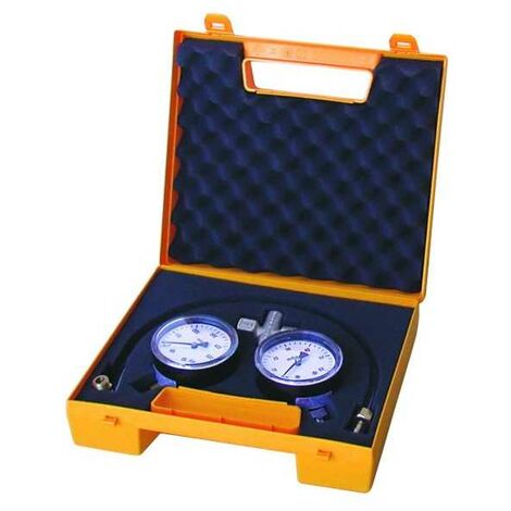 Plombservice – Manomètre inox 0/600 mBar – Coffret complet contrôle pression chaudière gaz – Tube cristal 40 cm – Robinet poussoir