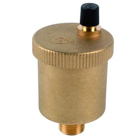 Caleffi – Purgeur d'air automatique 3/8' – Laiton matricé – Pmax 10 bar – Tmax 120°C – Élimine efficacement l'air des systèmes de chauffage