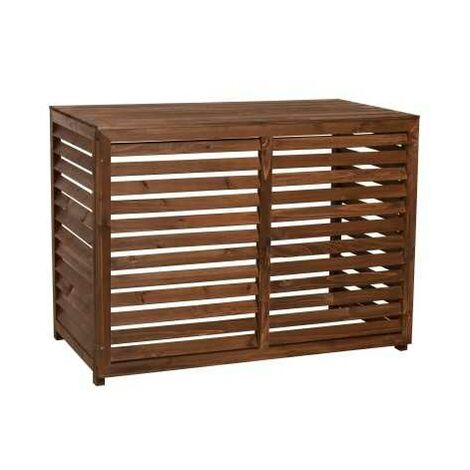 Coverpac – Cache climatiseur bois traité – Dimensions 950x500x700mm – Ventilation optimisée – Installation rapide avec kit de montage inclus