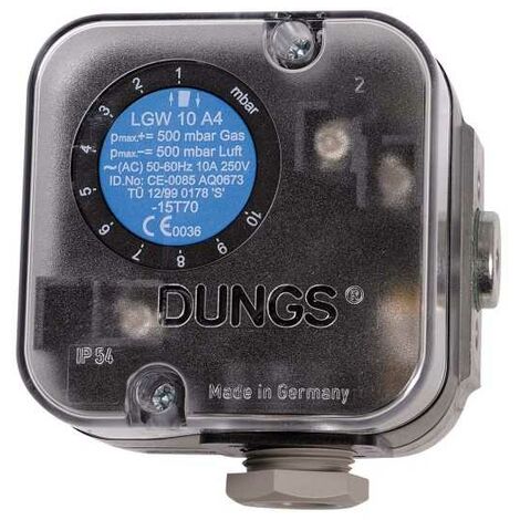 Pressostat gaz 2,5 à 50Mbar LGW 50 A4