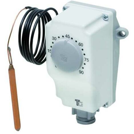 Aquastat avec capillaire de 0 à 90° avec réglage externe
