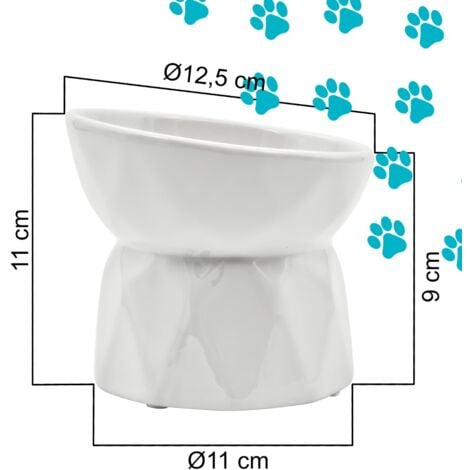 Ciotola per cibo per gatti rialzata Ciotola per cibo per gatti ampia e  rialzata