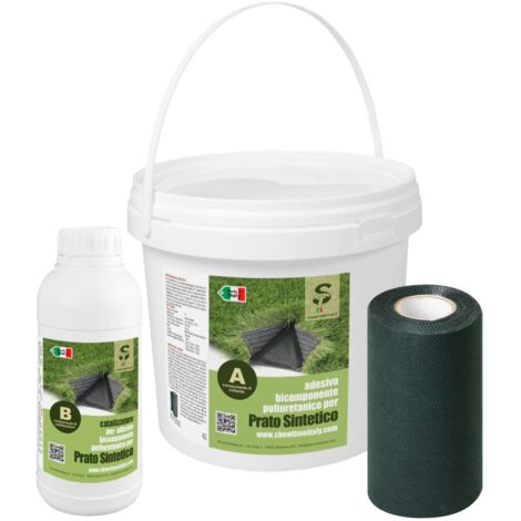 Banda di Giunzione + Colla Bicomponente per Prato Sintetico Banda 20cm x 10mt + 2,5kg colla STI