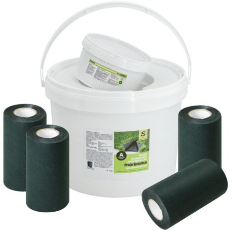STI Banda di Giunzione + Colla Bicomponente per Prato Sintetico Banda 4x 20cmx10mt + 10kg colla