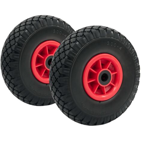 STI 2 x Ruote Piena Antiforatura per Carrello Porta Pacchi porta casse diametro 3.00-4 260x85