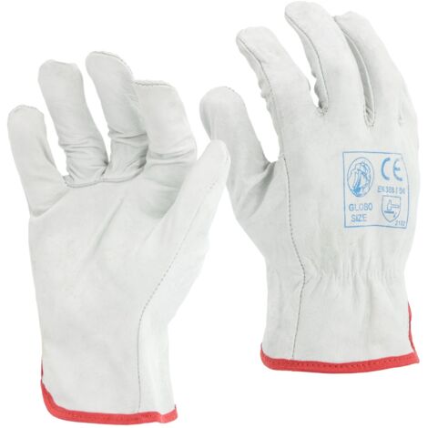 STI Guanto Fiore Vitello Bianco Orlato Ottima Resistenza 10 XL 1 Paio