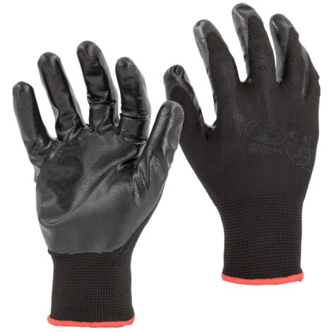 STI Guanti da lavoro Spalmati in Nitrile Nero 7 S 1 Paio (1/2)