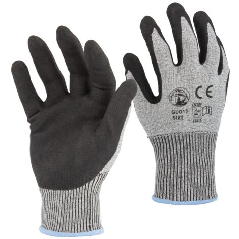 STI Guanti Anti Taglio antiscivolo palmo spalmato in nitrile touchscreen 9 L 1 Paio