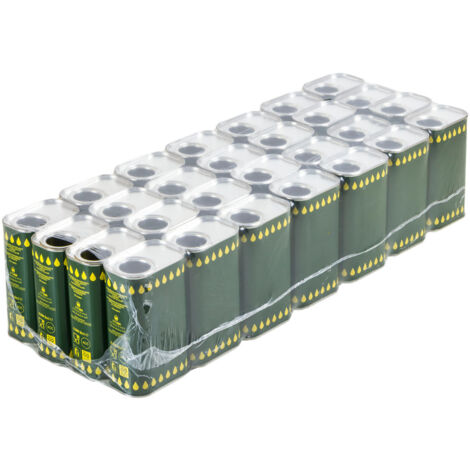 Offerta 28 pezzi Latta Rettangolare 500ml h.140mm per olio con tappo stagna tanica STI