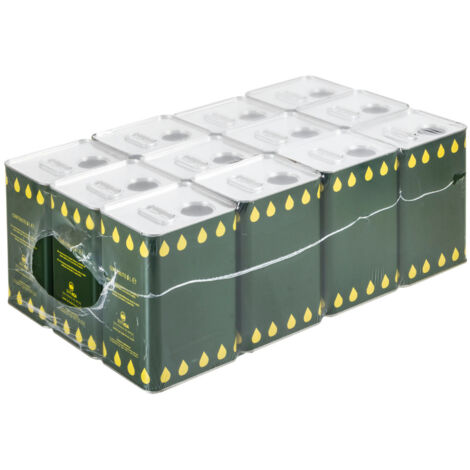 Offerta 12 pezzi Latta Rettangolare Lt 3 h 260mm per olio con tappo stagna tanica STI