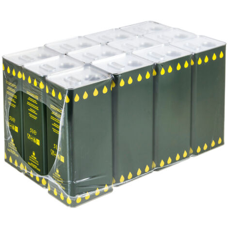 Offerta 12 pezzi Latta Rettangolare Lt 5 h 313 mm per olio con tappo stagna tanica STI